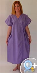 purple hospital gowns